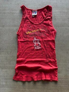 Red cardinals women’s Y2K tank top.